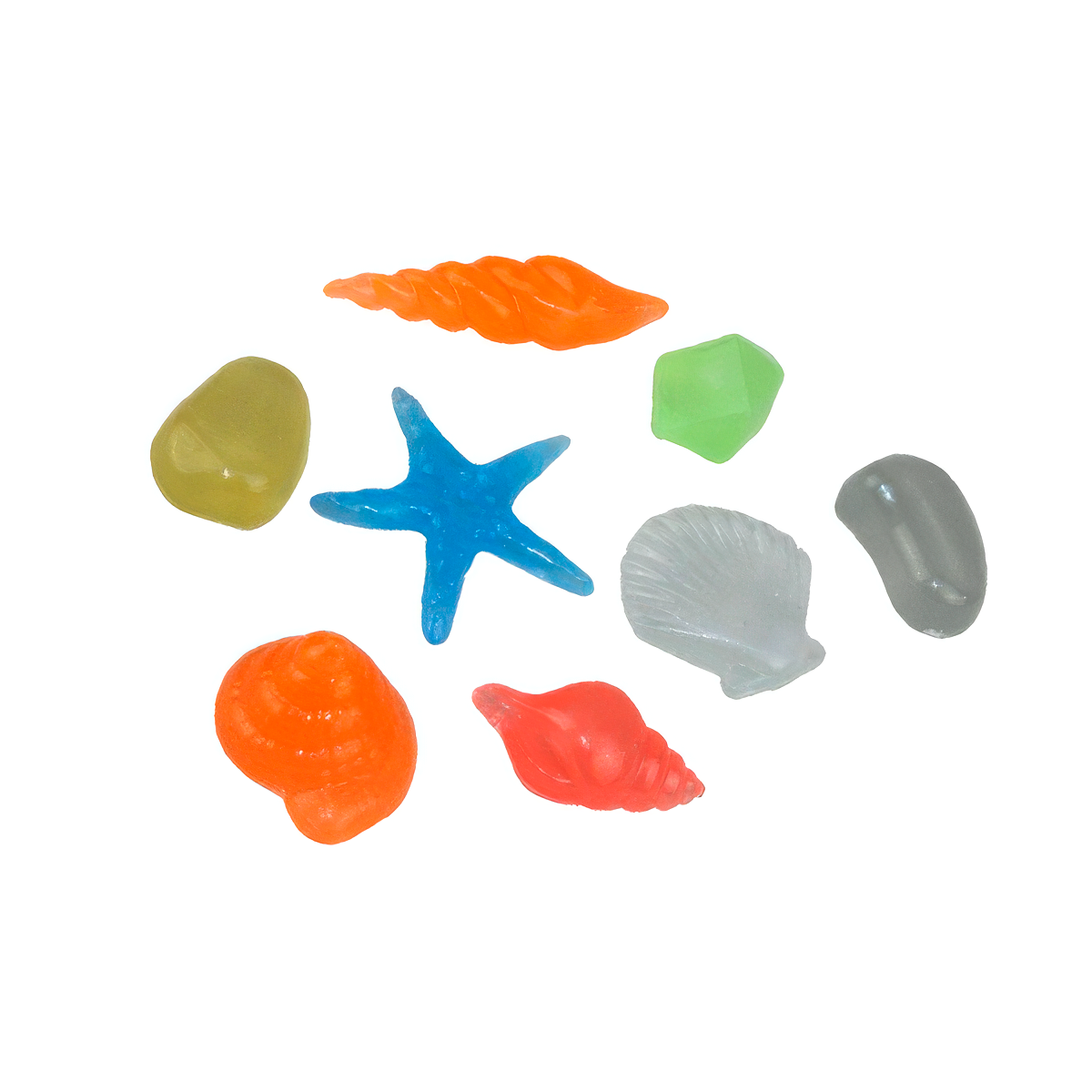 ADORNO 8 FIGURAS NEON Adorno para Pecera de 8 Figuras Neón