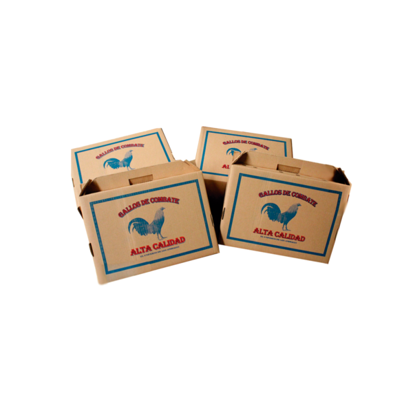 Caja de Embarque de Gallos por Avión