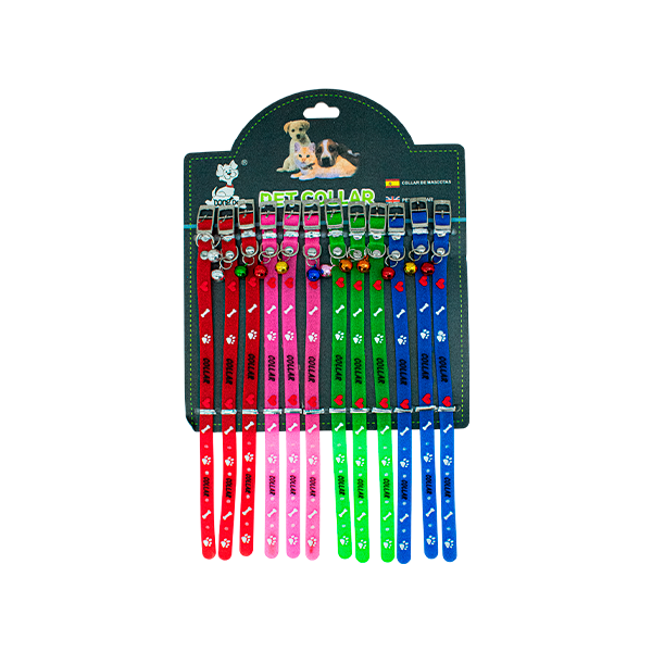 Collar de Plastico con Cascabel 12 Piezas