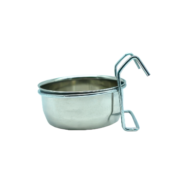 Comedero de Acero Inoxidable con Gancho