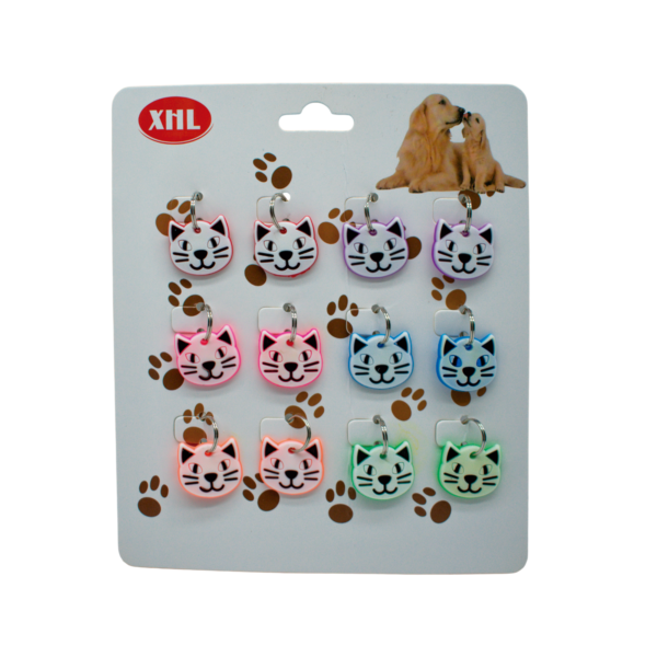 Dije de Plastisol Cat (12 Piezas en Varios Colores)