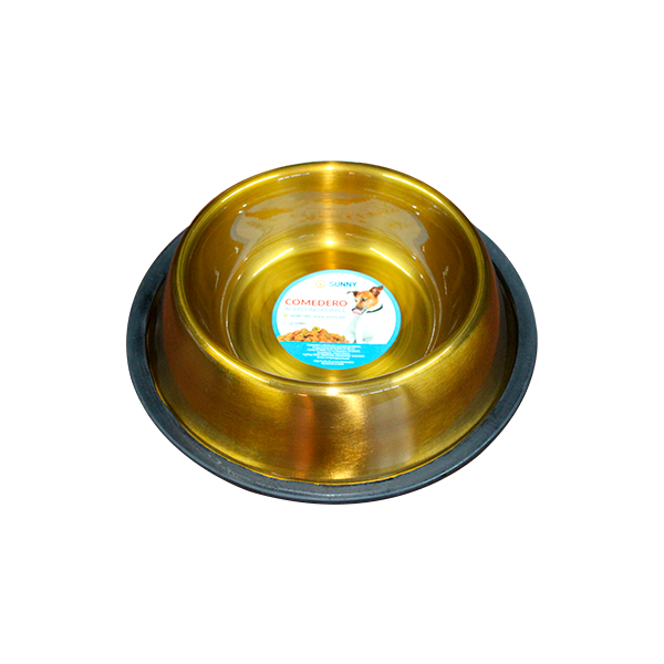 Plato de Acero Inoxidable Dorado