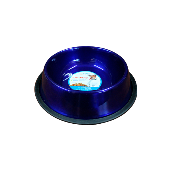 Plato de Acero Inoxidable Azul Marino