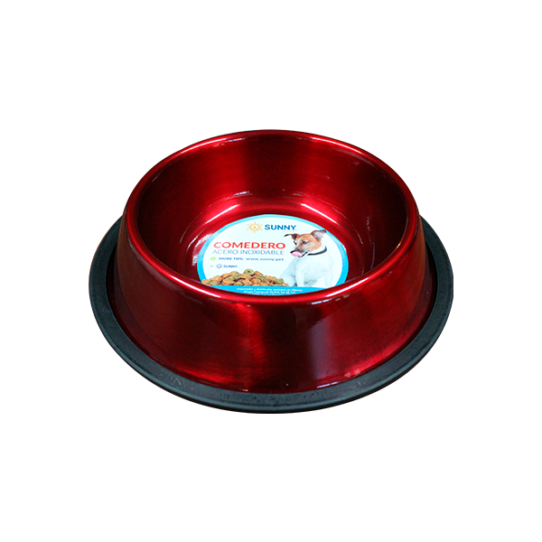 Plato de Acero Inoxidable Rojo