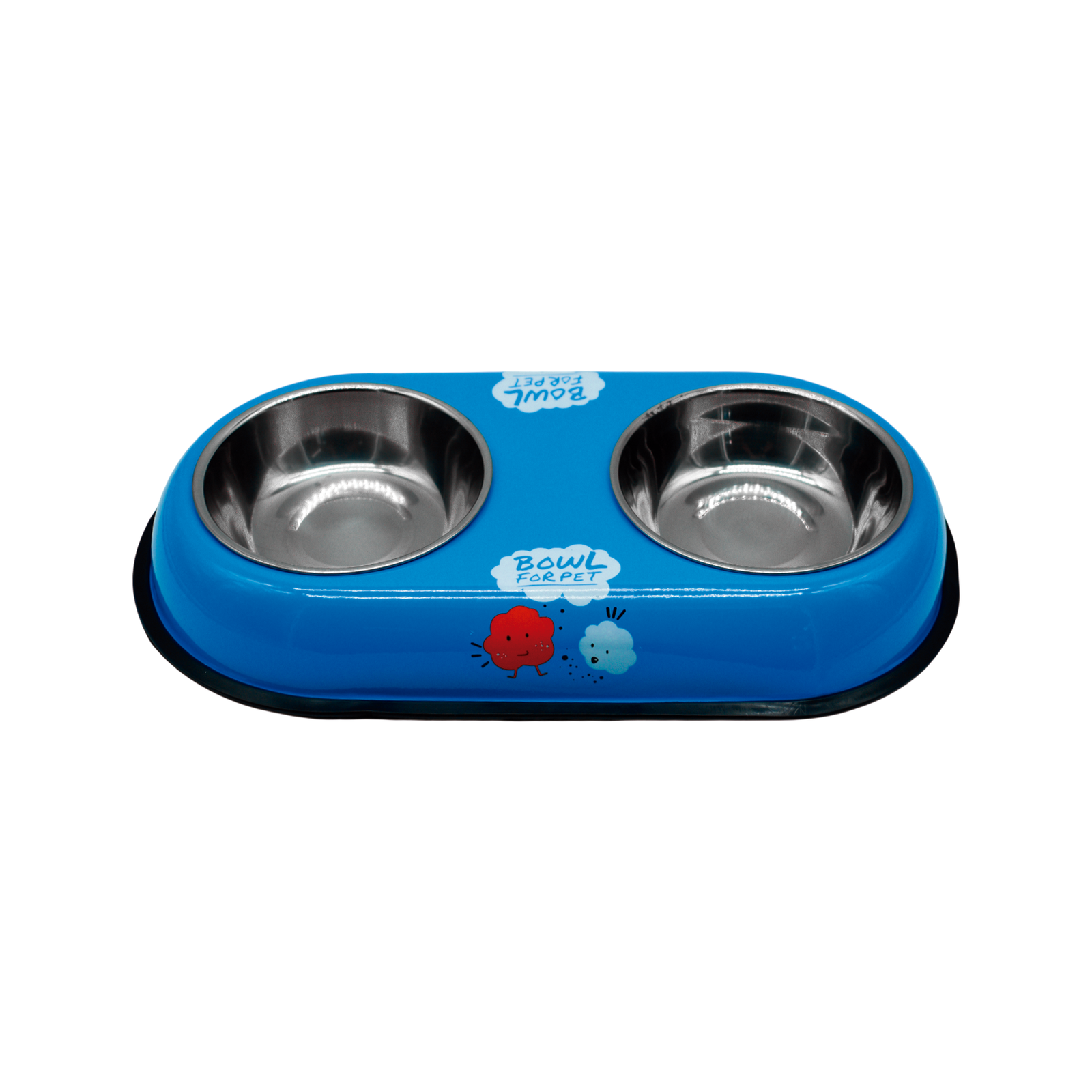 Plato para Mascotas con 2 Tazones en Varios Colores